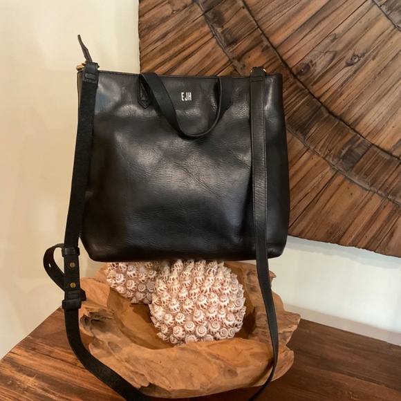 Madewell  Leather Small  Crossbody Tote, Color Black - Picture 2 of 11